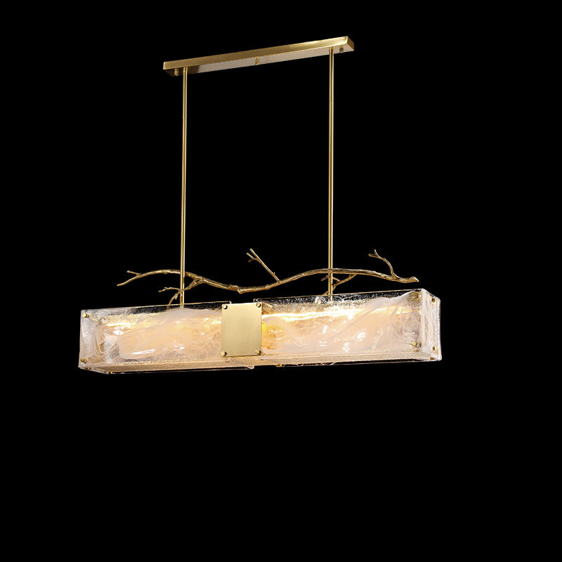 WOMO Rectangular Glass Chandelier-WM2364