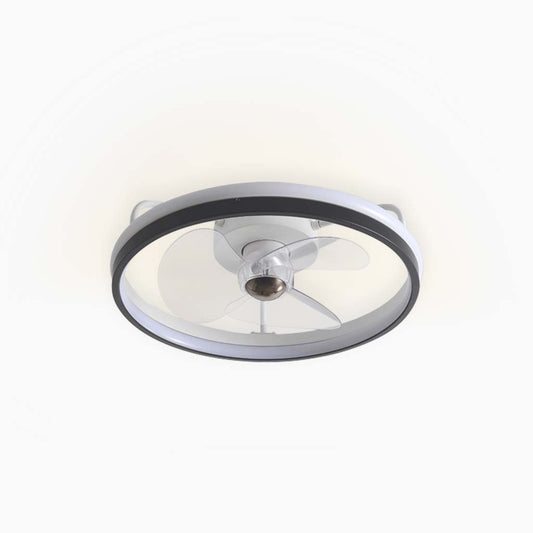 LED Ceiling Light with Fan Modern Full-Spectrum, Black & White