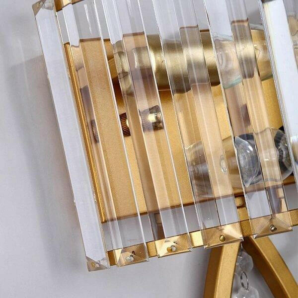 Lan - Oval Cut Fluted Glass Wall Lamp