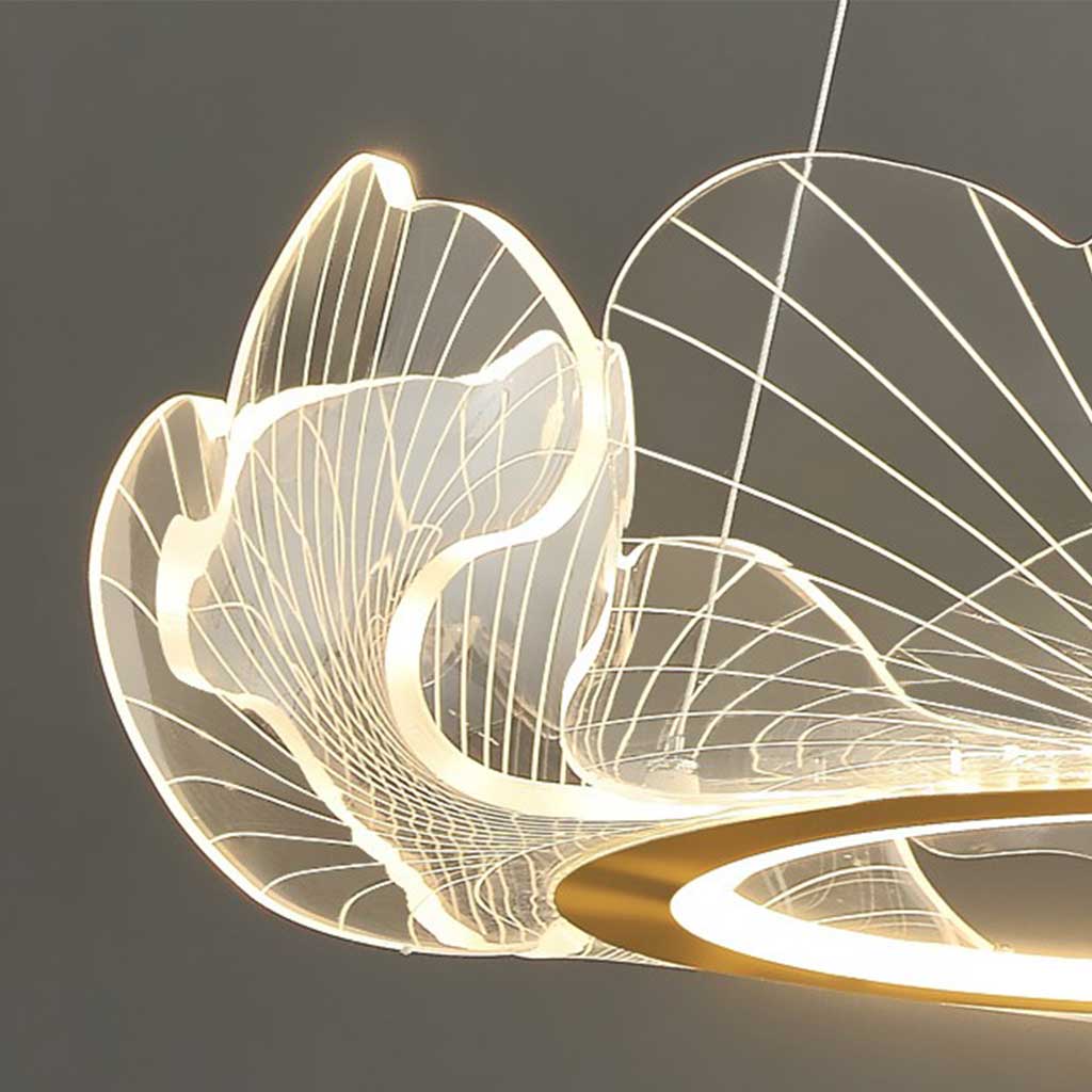 Chandelier Modern Luxury Elegant Acrylic, Butterfly/Leaf