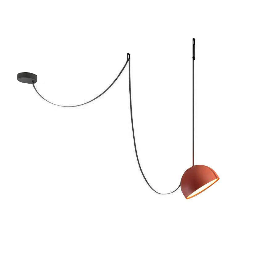 Light Rail Semispheres Leather Pendant Lamp