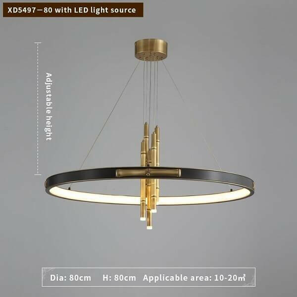 Ava Two-Tier Modern Rounded Metal Chandelier