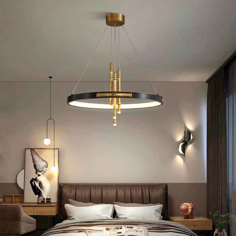 Ava Two-Tier Modern Rounded Metal Chandelier