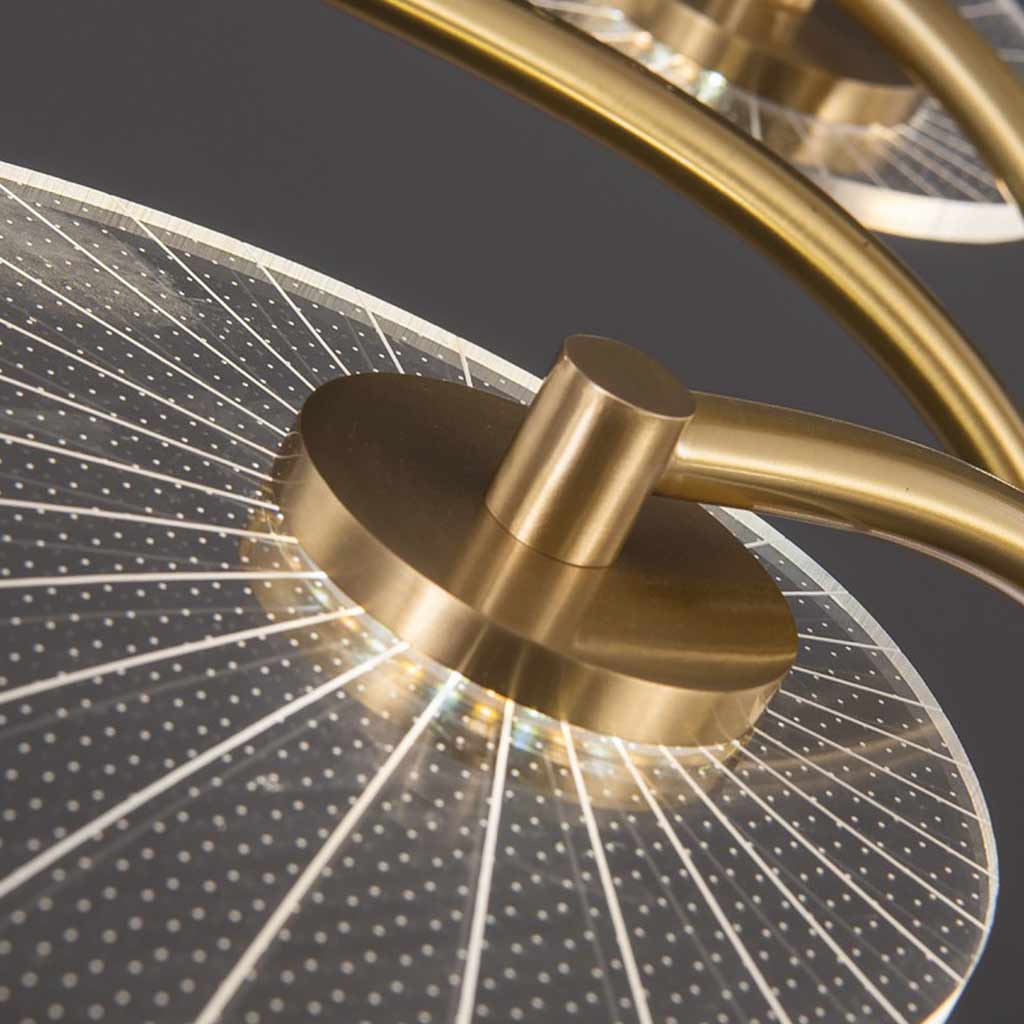 Chandelier Luxury Modern LED Lotus Flower Semi Flush Mount, Acrylic