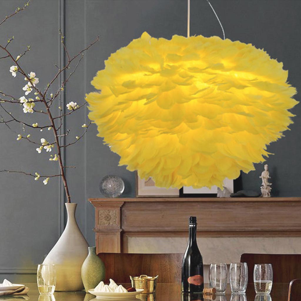Pendant Light Chandelier Goose Feather