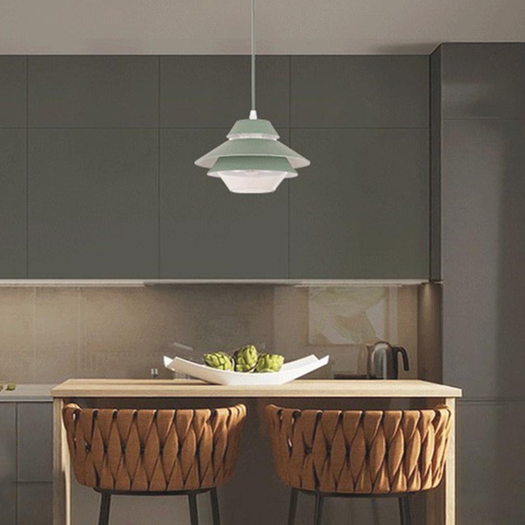 Small Pendant Light Modern Macaron UFO for Kitchen, Dining Room & Bar