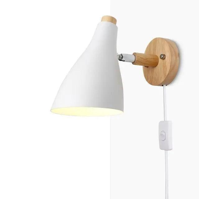 Majlene - Nordic Plug in Wood Wall Sconce