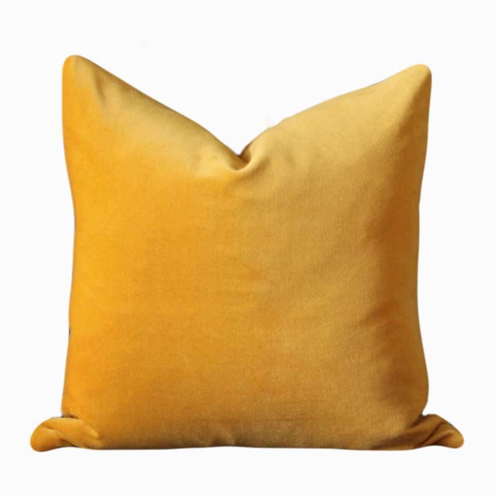 Matte Velvet Yellow Cushion Cover - Nordic Side - 