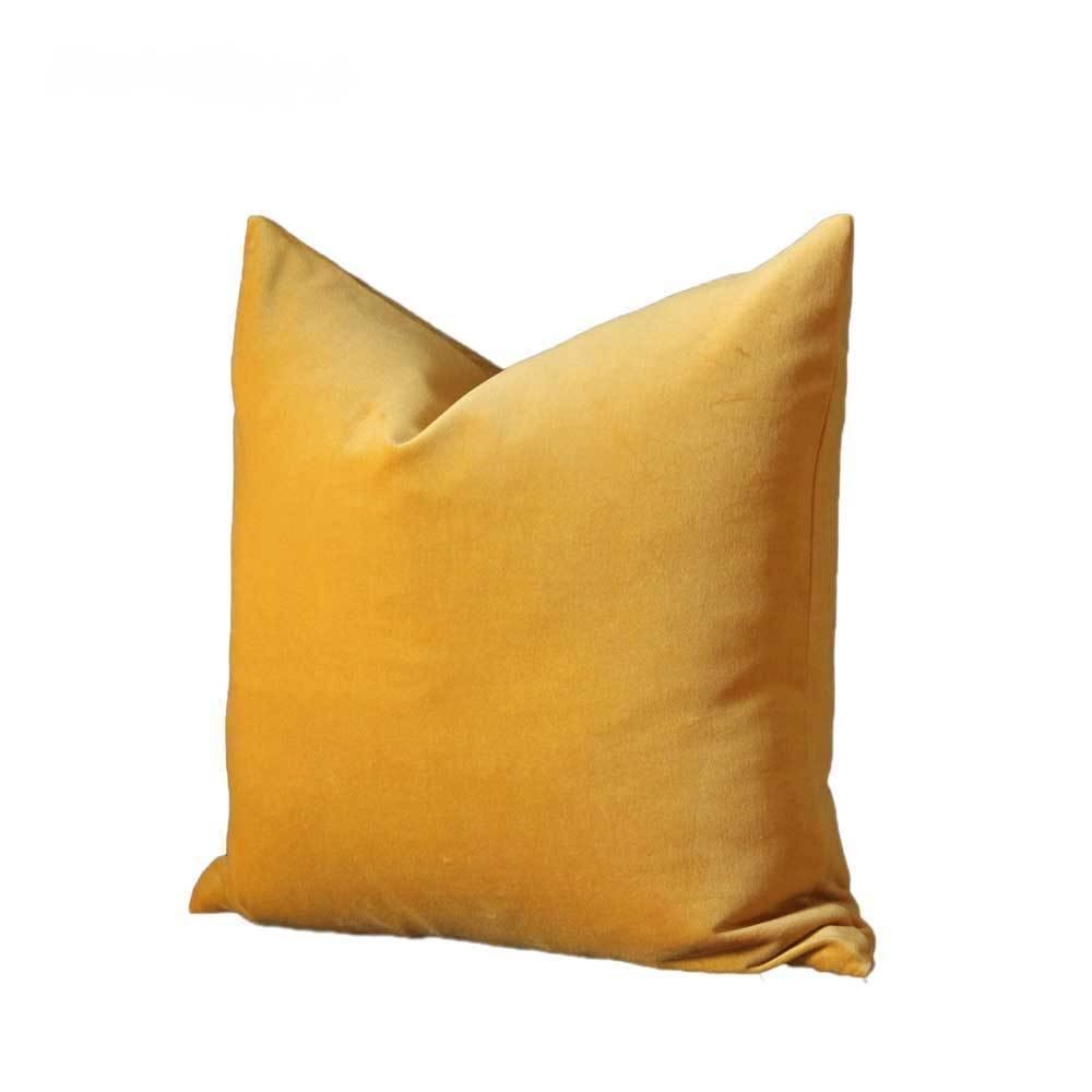 Matte Velvet Yellow Cushion Cover - Nordic Side - 