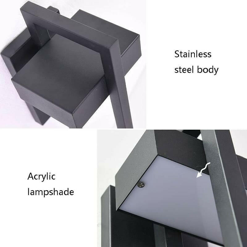 Mcphil Black Stainless Steel Wall Light