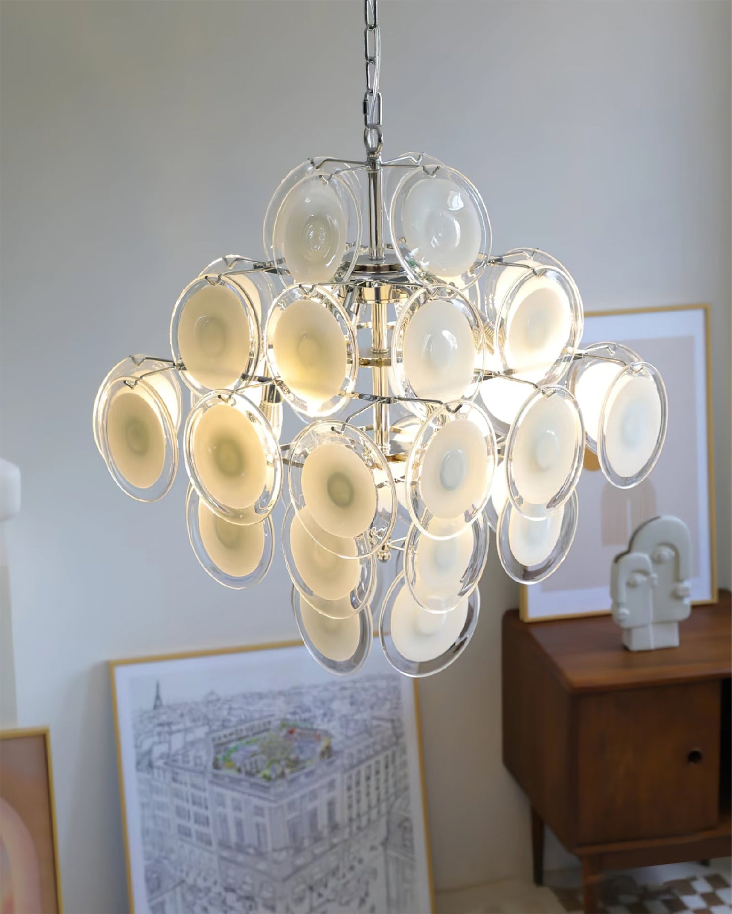 Medallion Glass Chandelier