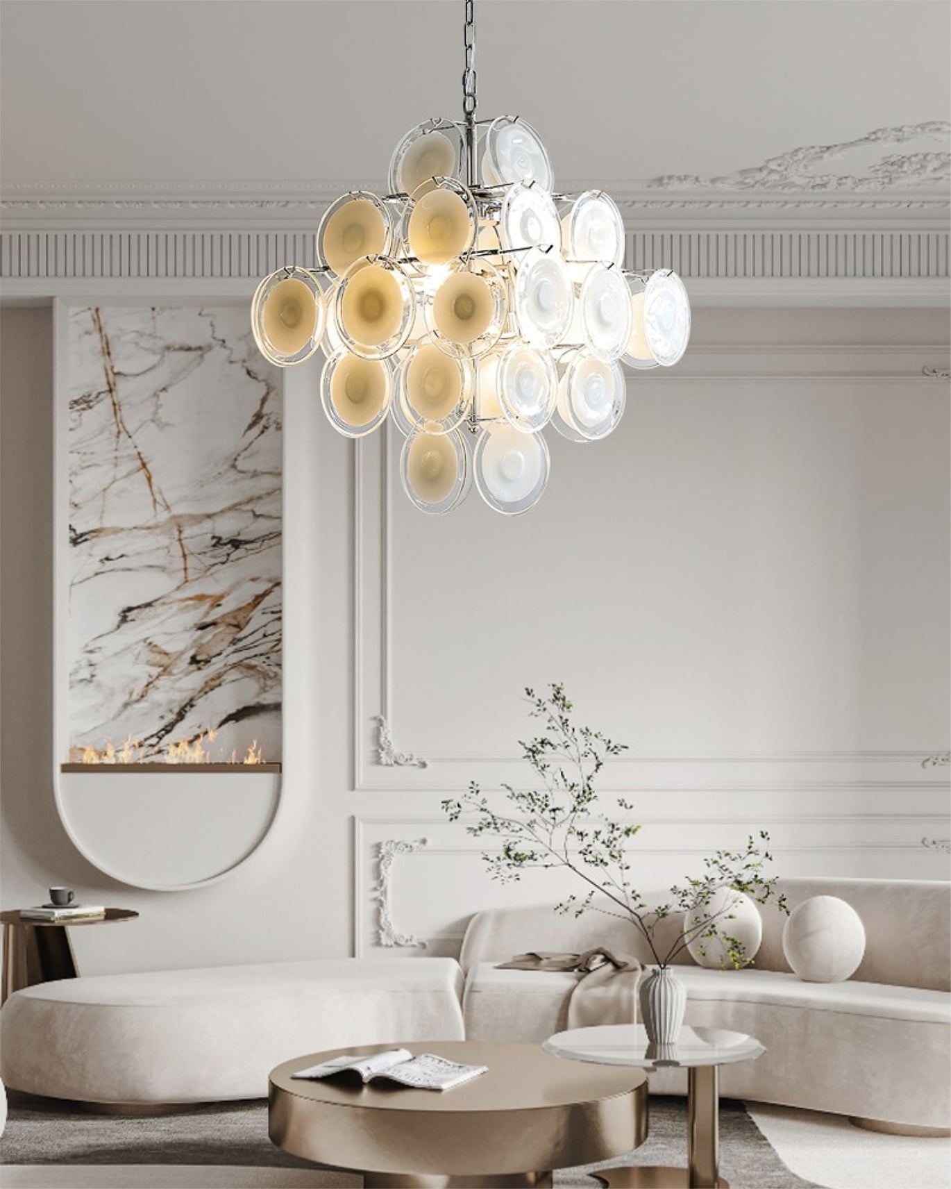 Medallion Glass Chandelier