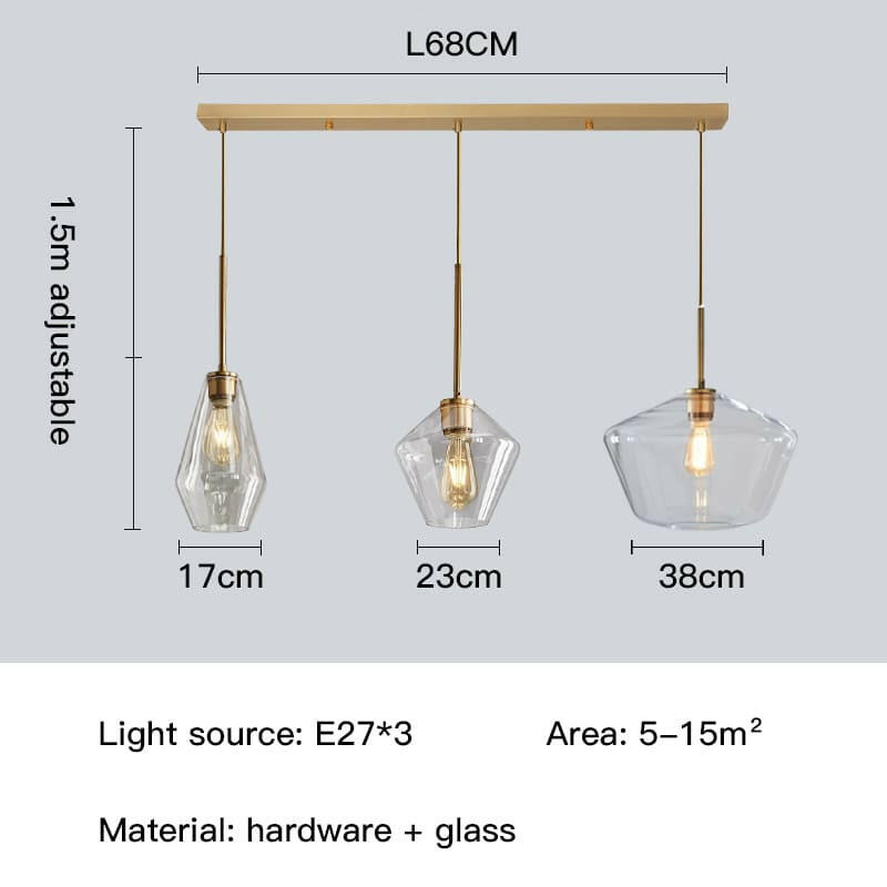 Meriall - Hanging Glass Pendant Lamp