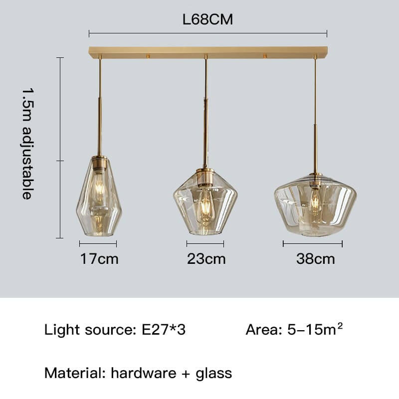 Meriall - Hanging Glass Pendant Lamp