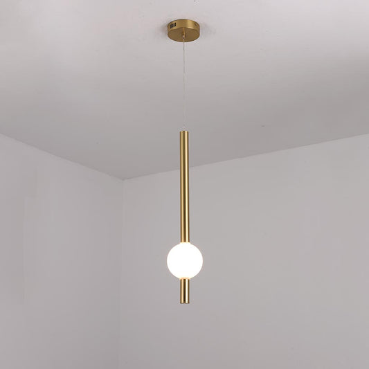 Pendant Light Metal & Milk Glass