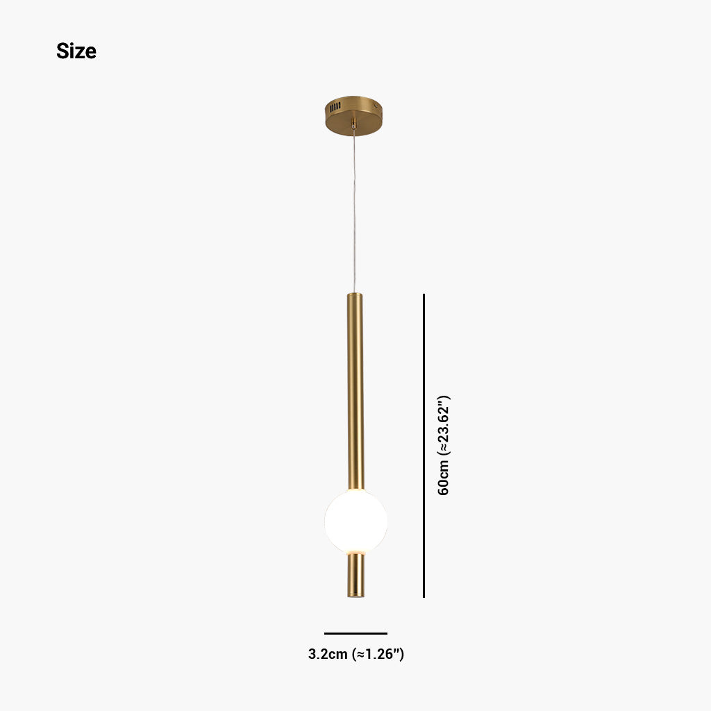 Pendant Light Metal & Milk Glass