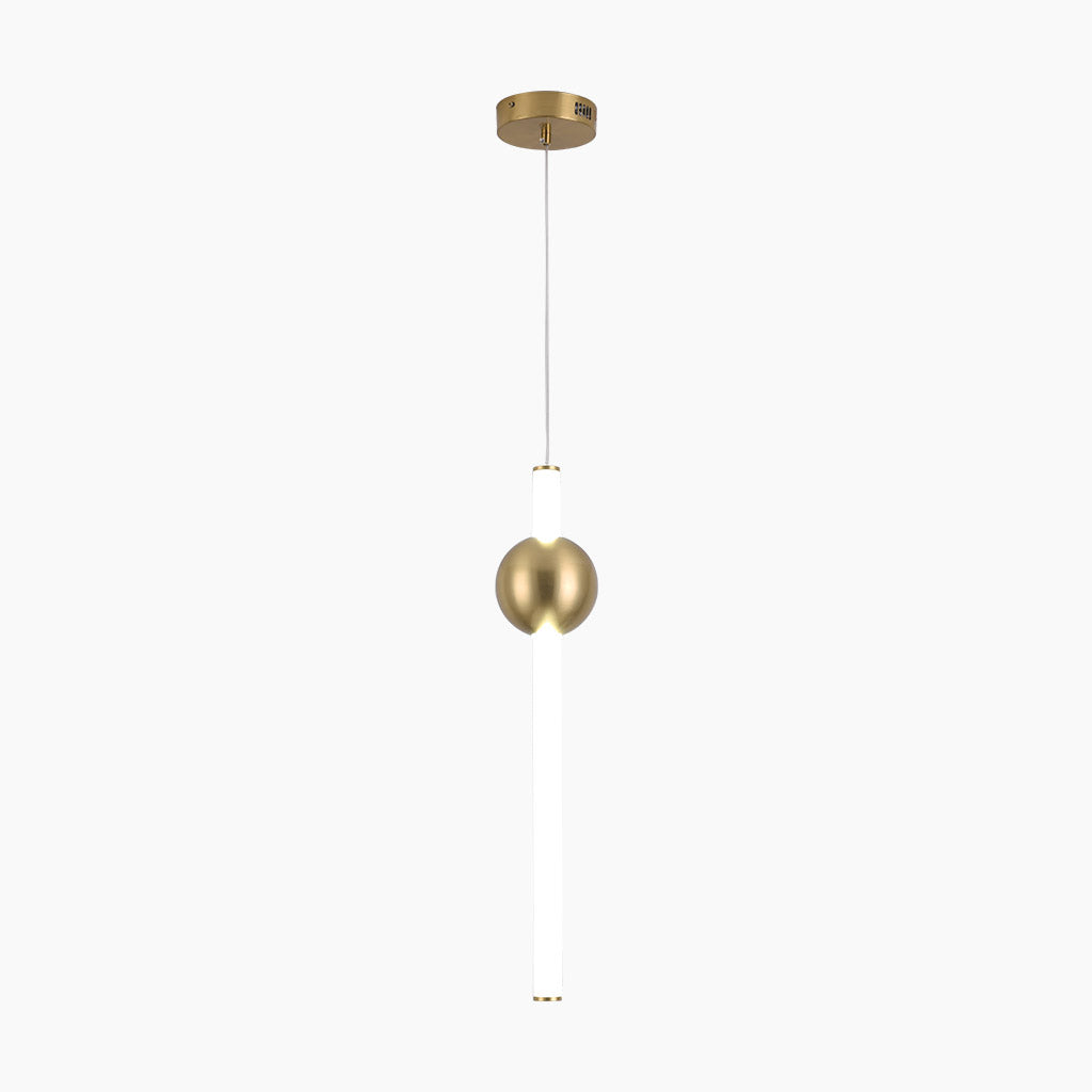 Pendant Light Metal & Milk Glass
