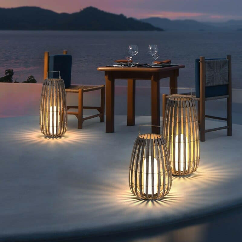 Mette Rattan Garden LED Lamps