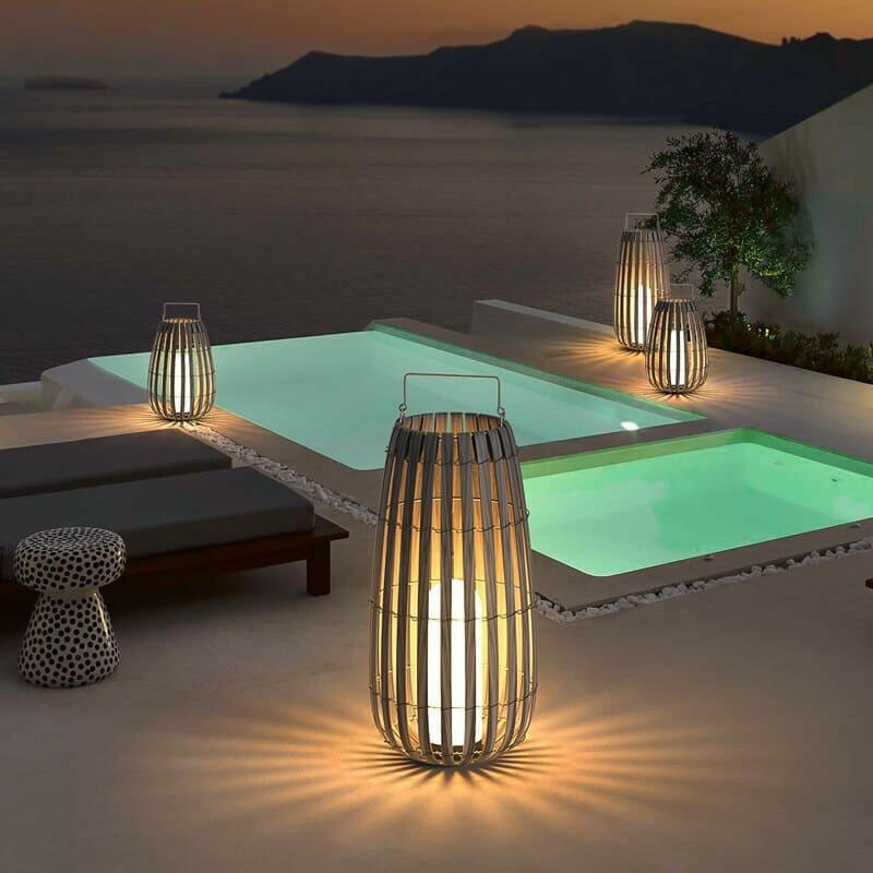 Mette Rattan Garden LED Lamps