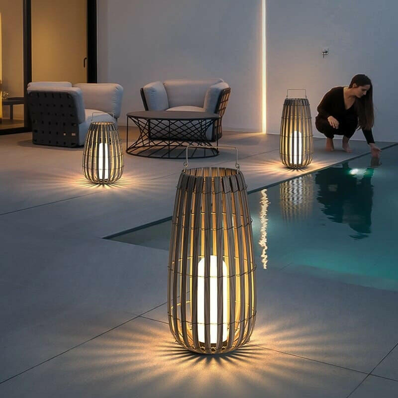 Mette Rattan Garden LED Lamps