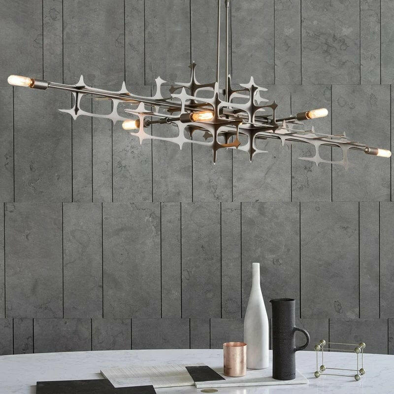 Mikkel Postmodern Silver LED Chandelier