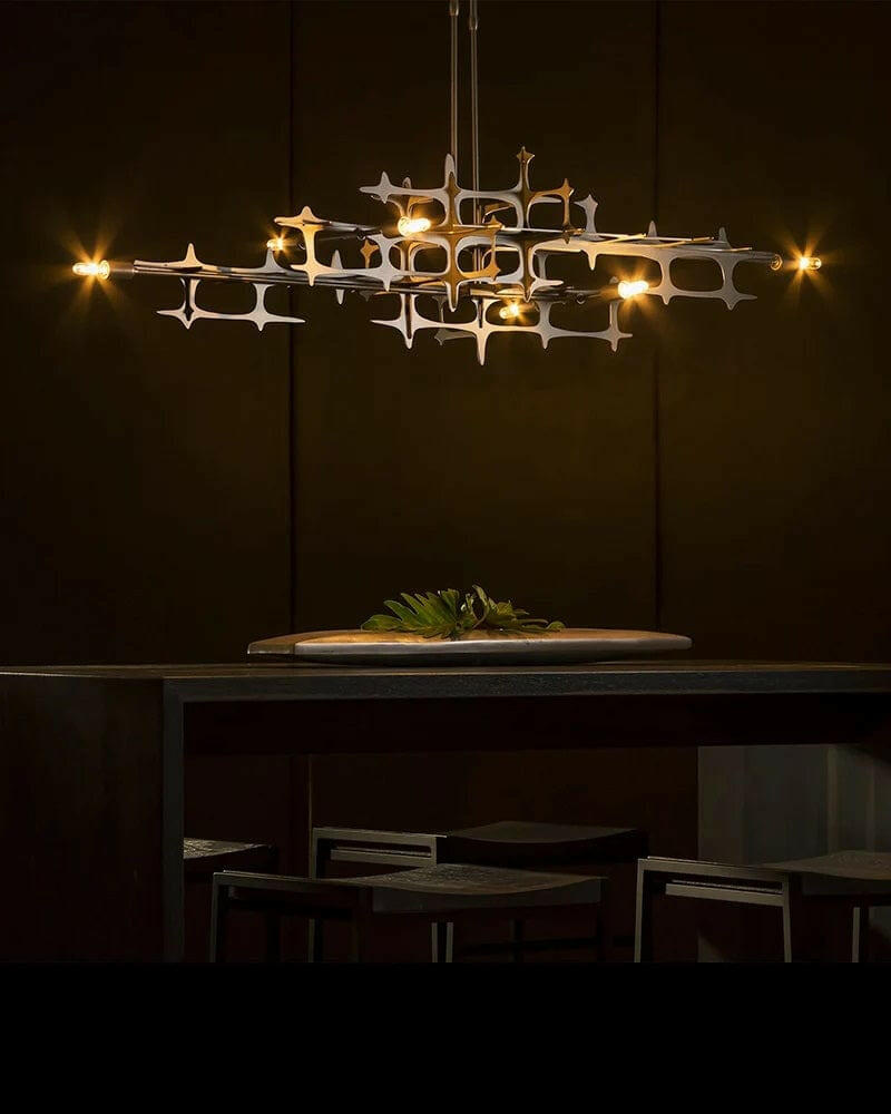 Mikkel Postmodern Silver LED Chandelier