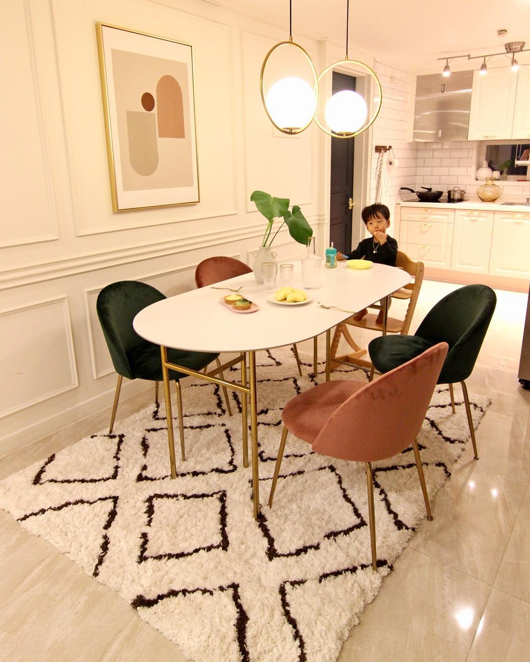 Mila Brass Pendant Swag Light