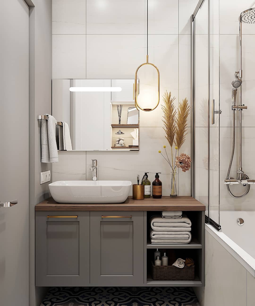 Mila Brass Pendant Swag Light