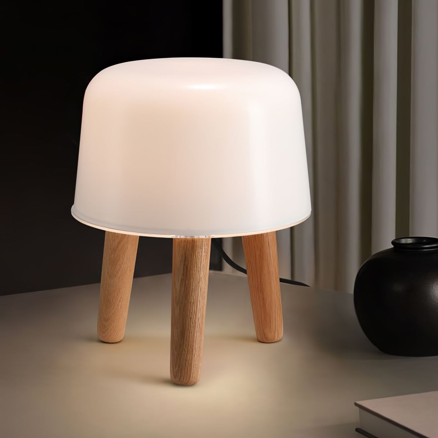 Milk Table Lamp Decor Accent