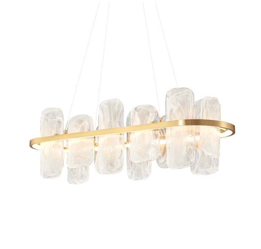 Mille Long Glass Chandelier