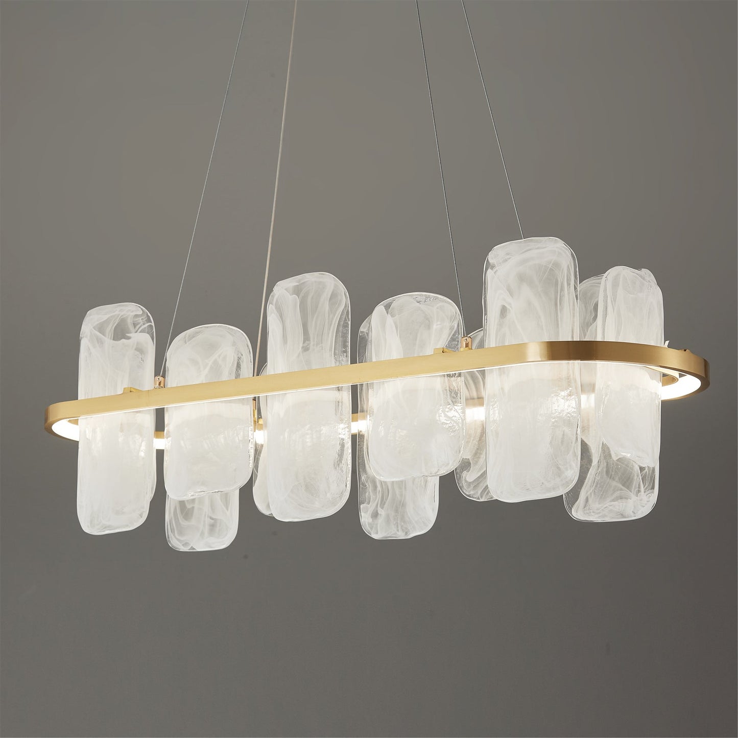 Mille Long Glass Chandelier