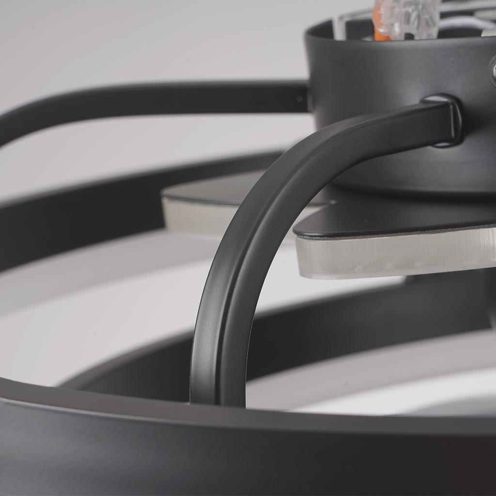 Fandelier Ceiling Fan with Light LED Minimalist Double Ring