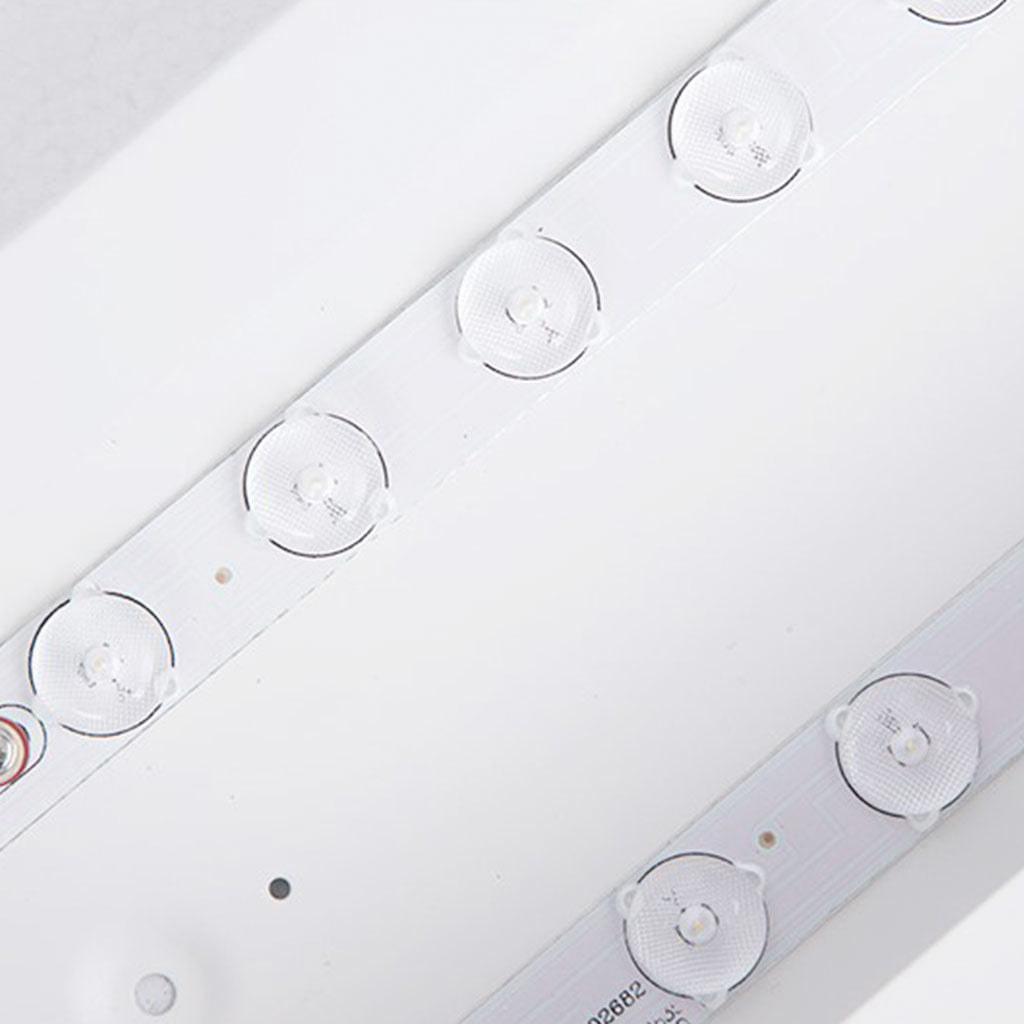 Flush Mount Ceiling Light Minimalist Rectangular Macaron, Wood Acrylic