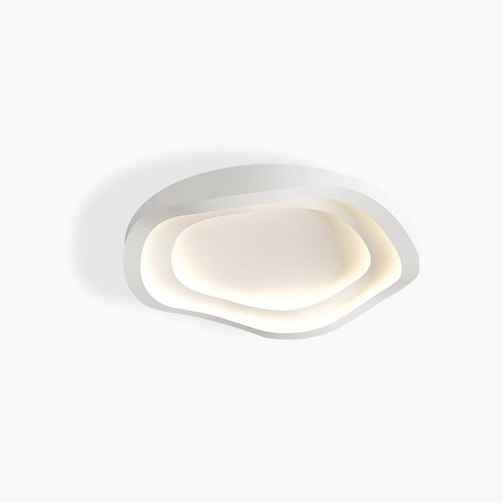 Flush Mount Ceiling Light Minimalist Wave LED Dimmable, White