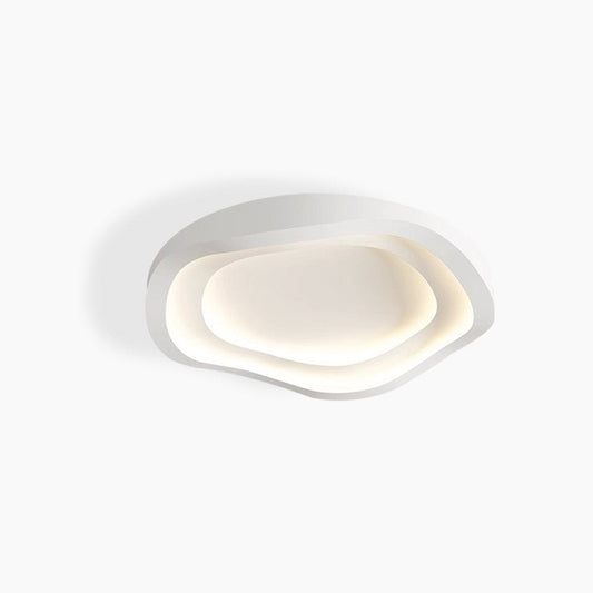 Flush Mount Ceiling Light Minimalist Wave LED Dimmable, White
