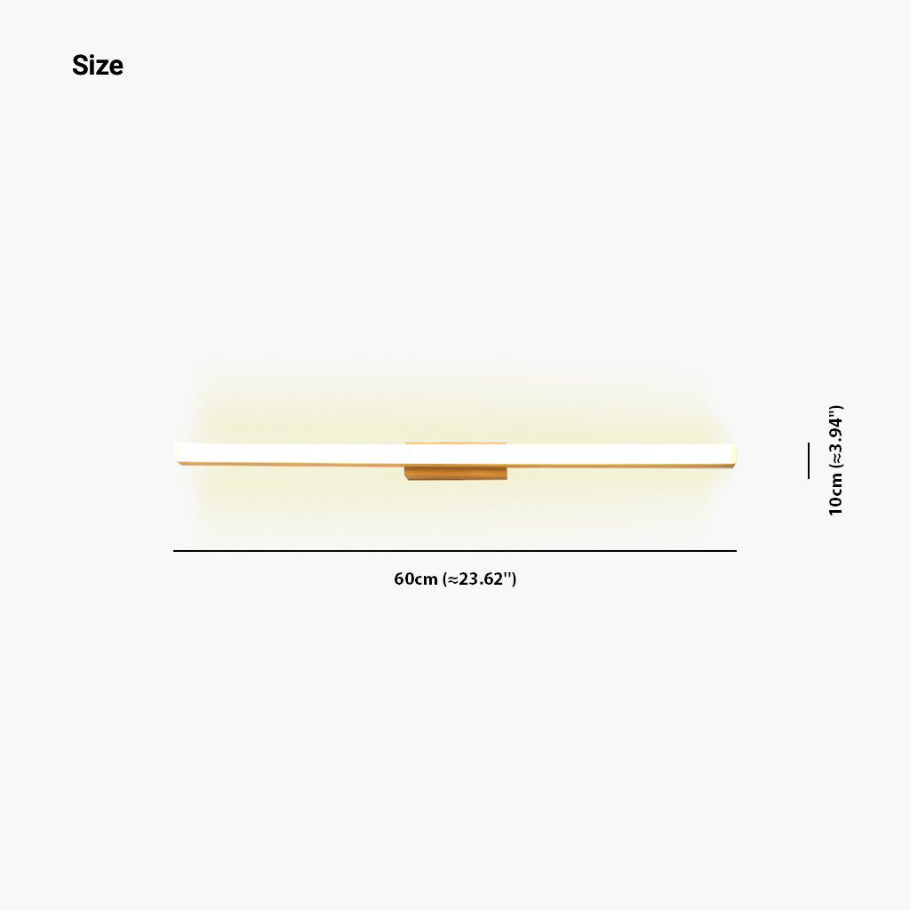 Mirror Vanity Light Modern Nordic LED Linear, Wood