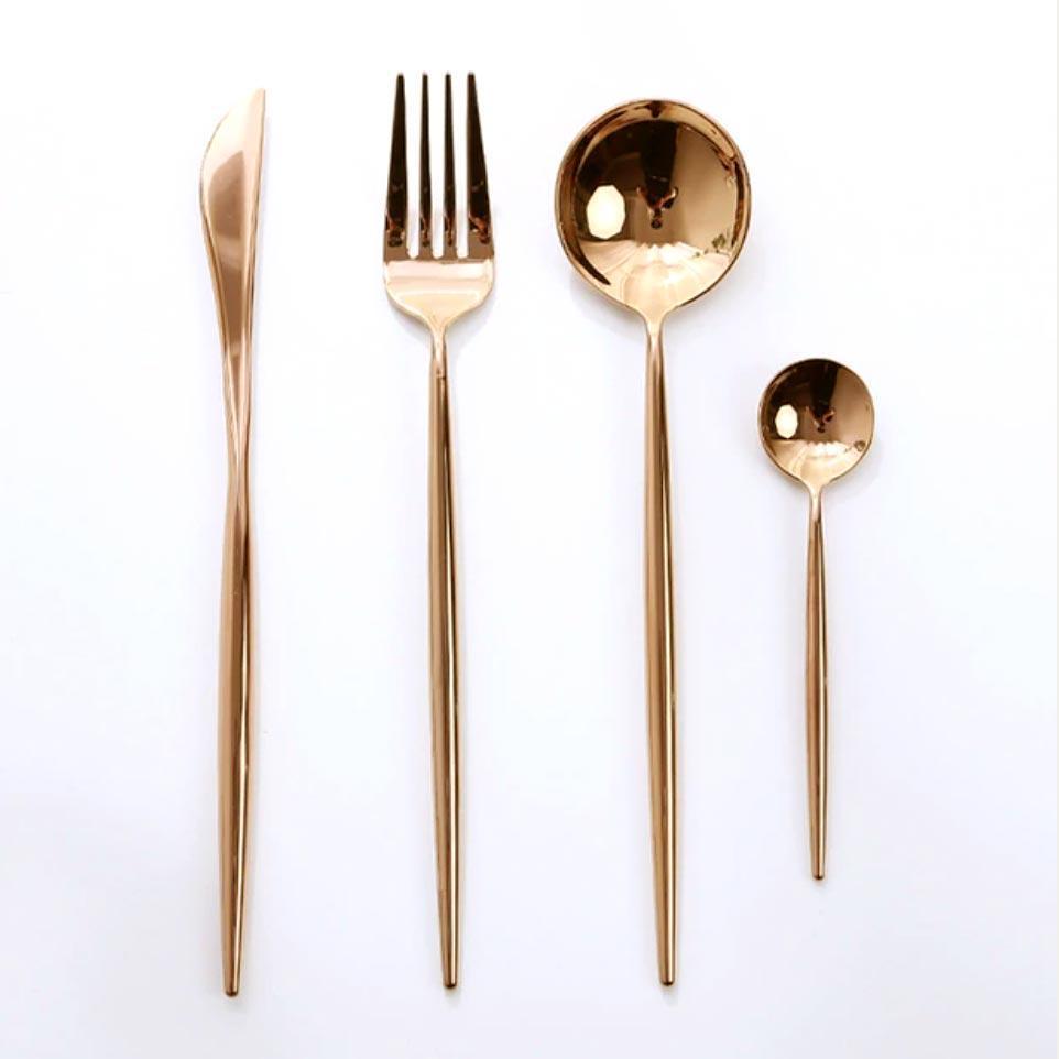 Mirrored Metal Cutlery (4 Colors) - Nordic Side - 