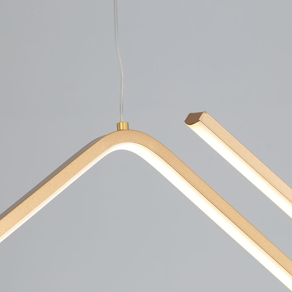 Pendant Light Gold Wave Design