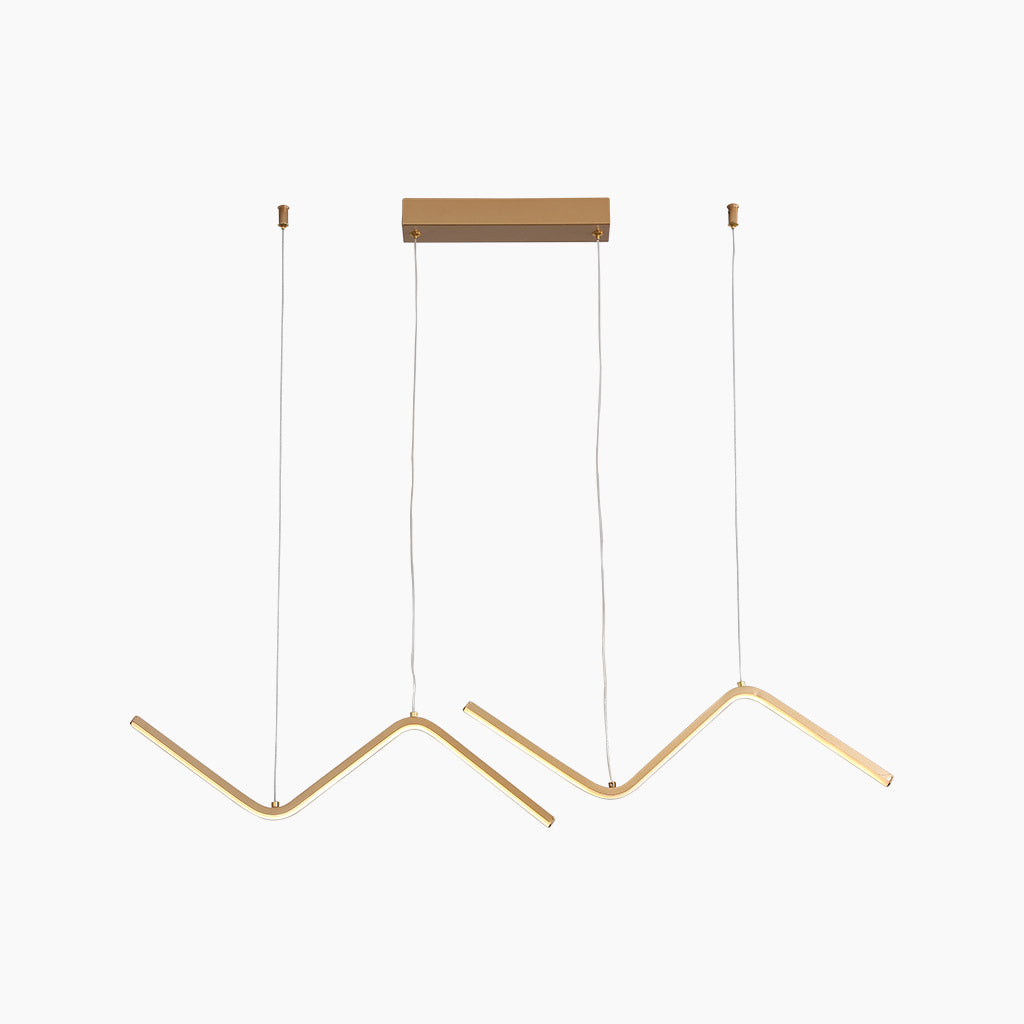 Pendant Light Gold Wave Design