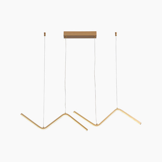 Pendant Light Gold Wave Design