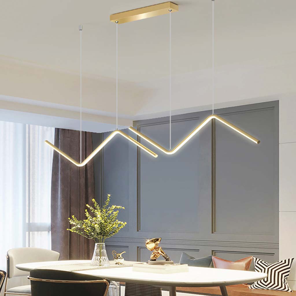 Pendant Light Gold Wave Design