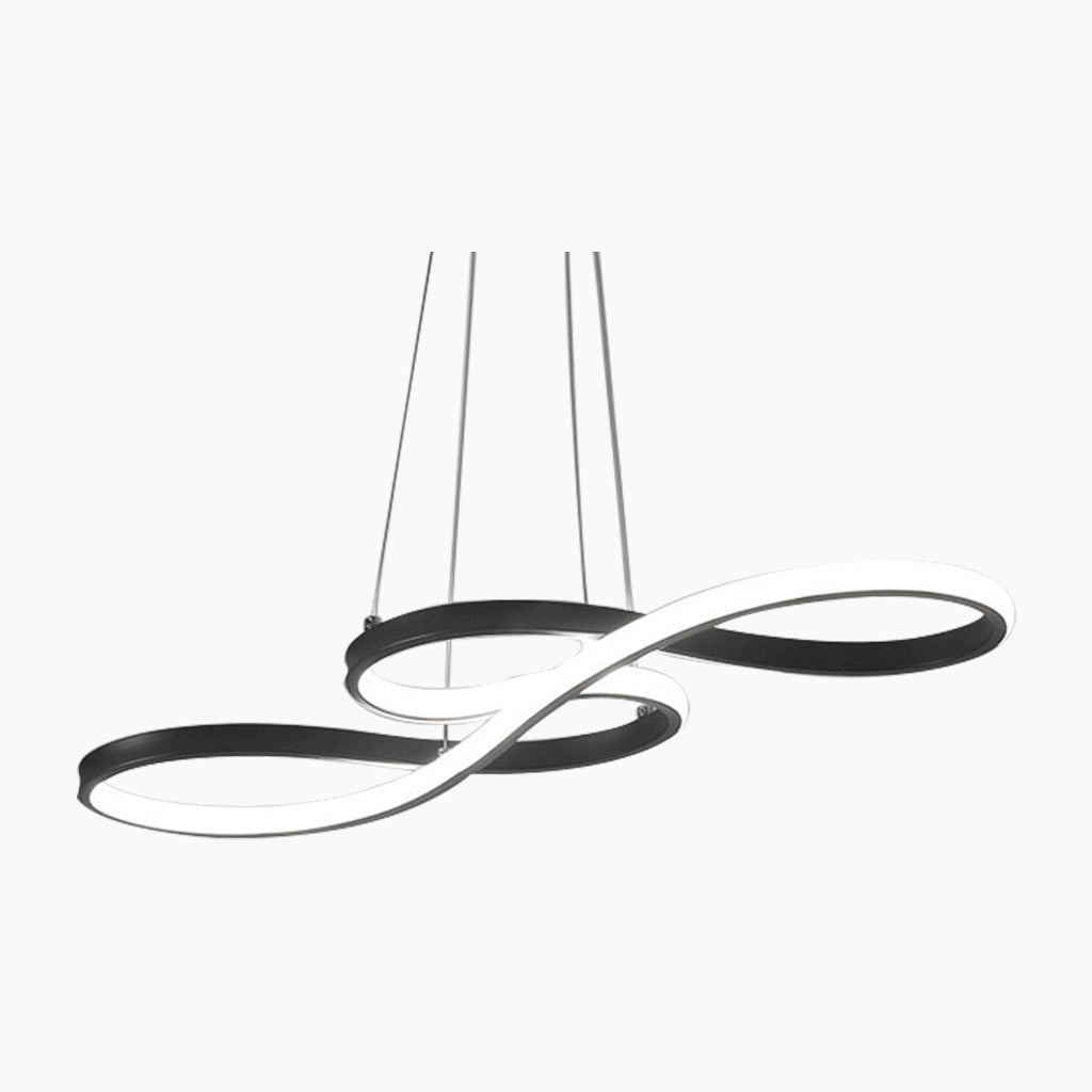 Chandelier LED Modern Artistic Metal Curved, Black/Gold