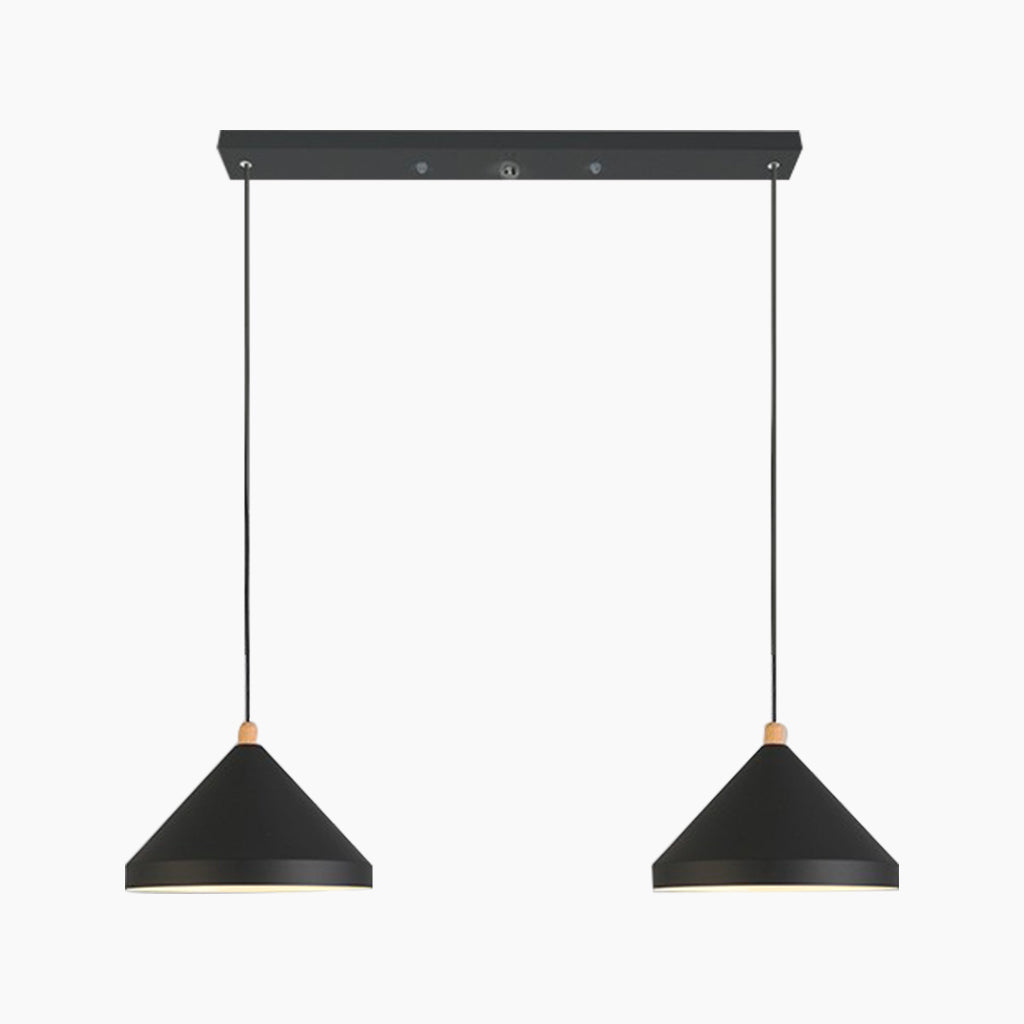 Pendant Light Cone String Modern for Dining Room/Restaurant, Black/White