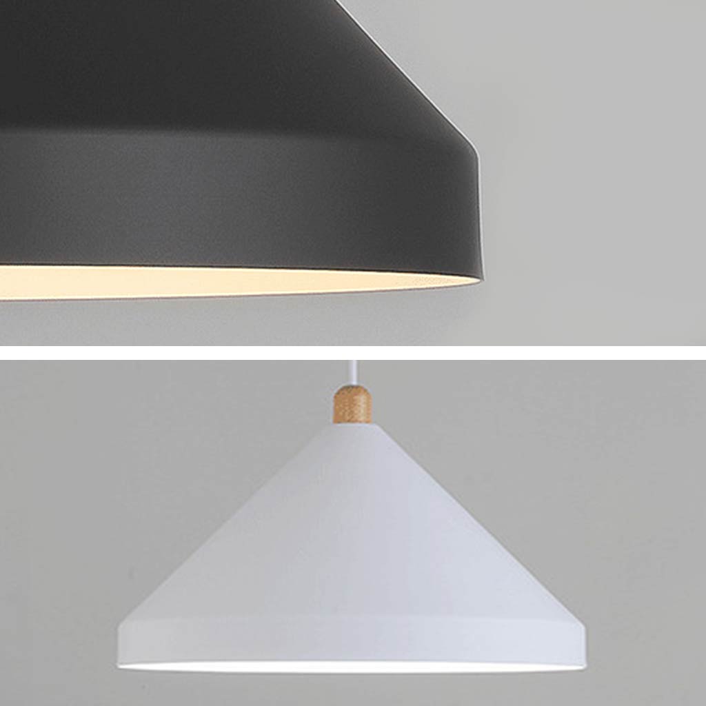 Pendant Light Cone String Modern for Dining Room/Restaurant, Black/White