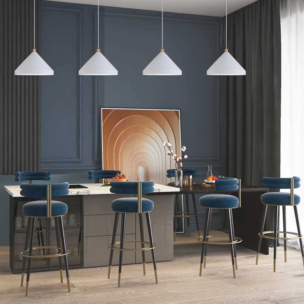 Pendant Light Cone String Modern for Dining Room/Restaurant, Black/White