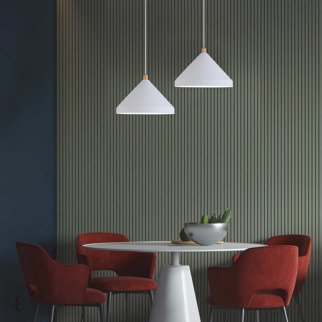 Pendant Light Cone String Modern for Dining Room/Restaurant, Black/White