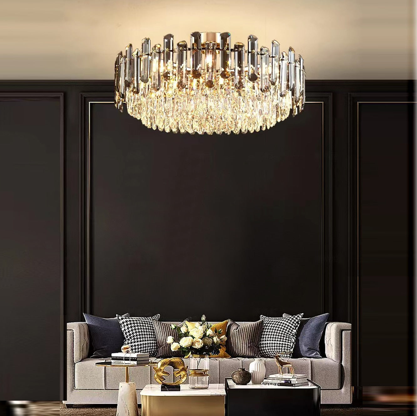 Ylk Luxury Crystal Ceiling Chandelier