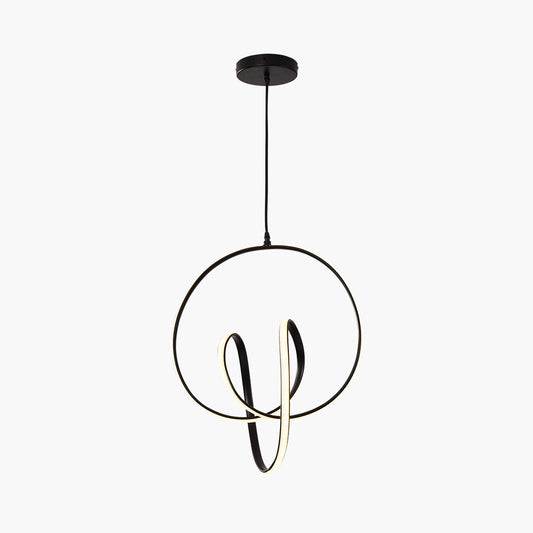 Pendant Chandelier Ceiling Light LED Modern Abstract Ring Curve