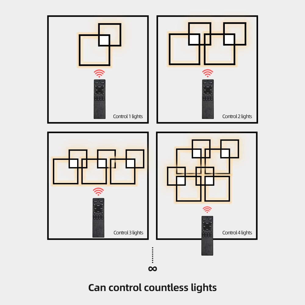 IIS Minimalist Wall Lamp Dimmable  Black White Square Sconces