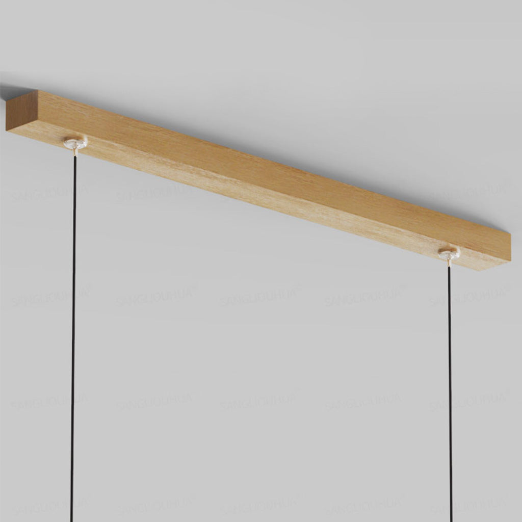 Pendant Lighting Modern Minimalist Linear, Wood
